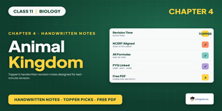 NCERT Handwritten Notes Class 11 Biology Chapter 4 Animal Kingdom