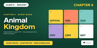 NCERT NCERT Book PDF Class 11 Biology Chapter 4 Animal Kingdom