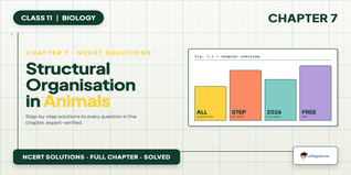 NCERT NCERT Solutions Class 11 Biology Chapter 7 Structural Organisation in Animals