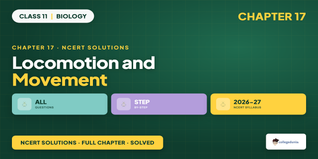NCERT NCERT Solutions Class 11 Biology Chapter 17 Locomotion and Movement