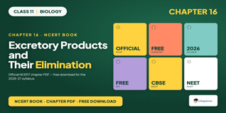 NCERT NCERT Book PDF Class 11 Biology Chapter 16 Excretory Products and Their Elimination