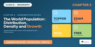 World Population Class 12 Handwritten Notes PDF