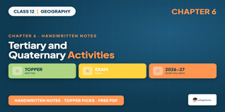 Tertiary and Quaternary Activities Class 12 Handwritten Notes PDF