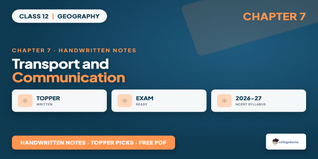 Transport and Communication Class 12 Handwritten Notes PDF
