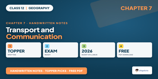 Transport and Communication Class 12 Handwritten Notes PDF