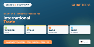International Trade Class 12 Geography Handwritten Notes PDF