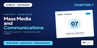 Mass Media and Communications Class 12 NCERT Book PDF