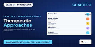 Therapeutic Approaches Class 12 Handwritten Notes