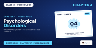 Psychological Disorders Class 12 PDF NCERT Book