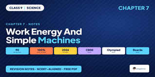 Work, Energy, and Simple Machines Class 9 Science Notes