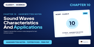 Sound Waves Class 9 Science Handwritten Notes
