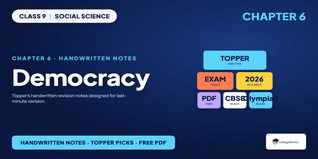 Democracy Class 9 Social Science Handwritten Notes