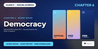 Democracy Class 9 Social Science NCERT Book PDF