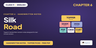 Class 11 English Silk Road Handwritten Notes PDF