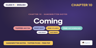 Class 11 English Coming Handwritten Notes PDF