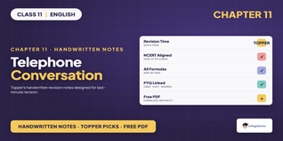 Class 11 English Telephone Conversation Handwritten Notes PDF