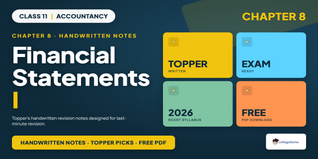 Class 11 Accountancy Financial Statements I Handwritten Notes PDF