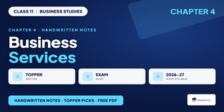 Class 11 Business Studies Business Services Handwritten Notes PDF