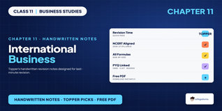 Class 11 Business Studies International Business Handwritten Notes