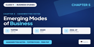 Class 11 Business Studies Emerging Modes of Business Handwritten Notes