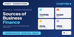 Class 11 Business Studies Chapter 8 Handwritten Notes PDF