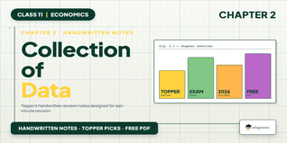 Class 11 Economics Collection of Data Handwritten Notes PDF