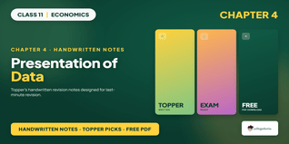Class 11 Economics Presentation of Data Handwritten Notes PDF