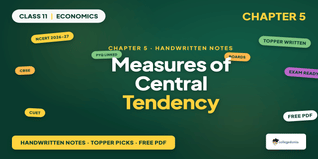 Class 11 Economics Measures of Central Tendency Handwritten Notes