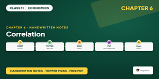 Class 11 Economics Correlation Handwritten Notes PDF