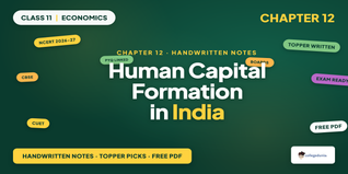 Class 11 Economics Human Capital Formation in India Handwritten Notes