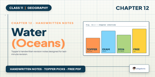Class 11 Geography Water (Oceans) Handwritten Notes PDF