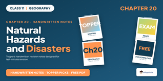 Class 11 Geography Natural Hazards and Disasters Handwritten Notes