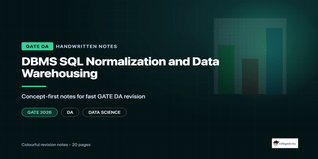 GATE DA DBMS and SQL Handwritten Notes PDF