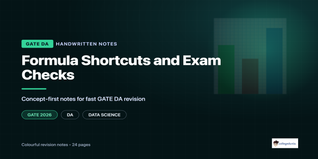 GATE DA Formula and Exam Checks Handwritten Notes PDF