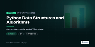 GATE DA Python and Algorithms Handwritten Notes PDF