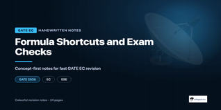 GATE EC Formula and Exam Checks Handwritten Notes PDF