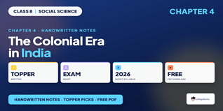 The Colonial Era in India Class 8 Social Science Handwritten N