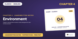 Environment Class 8 English Handwritten Notes