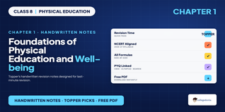 Foundations of Physical Education and Well-being Class 8 Physi