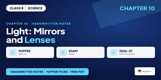 Light: Mirrors and Lenses Class 8 Science Handwritten Notes