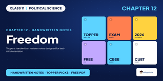Freedom Class 11 Political Science Handwritten Notes