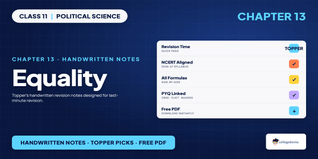 Equality Class 11 Political Science Handwritten Notes