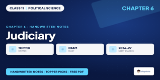 Judiciary Class 11 Political Science Handwritten Notes