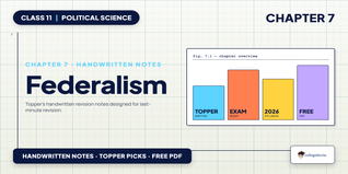 Federalism Class 11 Political Science Handwritten Notes