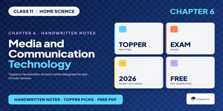 Media and Communication Technology Class 11 Home Science Handw