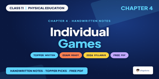 Individual Games Class 11 Physical Education Handwritten Notes