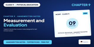 Measurement and Evaluation Class 11 Physical Education Handwri