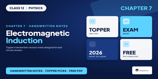Alternating Current Class 12 Handwritten Notes Free PDF