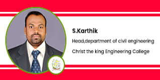 Christ The King Engineering College, Coimbatore, Head of Civil Engineering Department: S.Karthik Interview