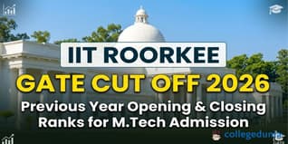 IIT Roorkee GATE Cut off 2026, Previous Year Opening and Closing Ranks for M.Tech Admission